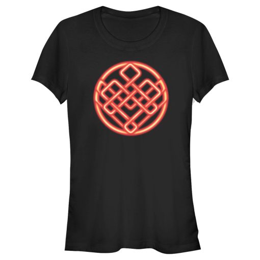 Junior’s Shang-Chi and the Legend of the Ten Rings Neon Symbol T-Shirt