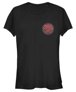 Junior’s Shang-Chi and the Legend of the Ten Rings Red Pocket Symbol T-Shirt