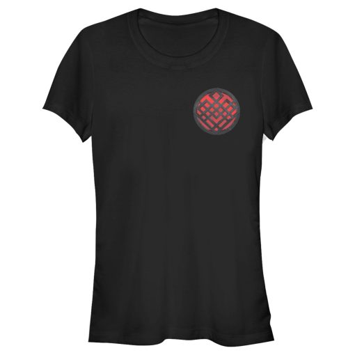 Junior’s Shang-Chi and the Legend of the Ten Rings Red Pocket Symbol T-Shirt