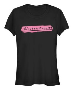 Junior’s Sixteen Candles Paint Stripe Logo T-Shirt