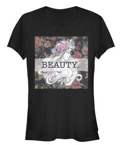 Junior’s Sleeping Beauty Aurora Floral Print T-Shirt
