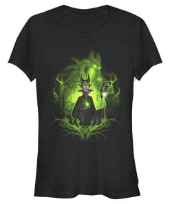 Junior’s Sleeping Beauty Dark Detailed Maleficent T-Shirt
