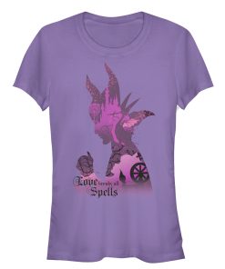 Junior’s Sleeping Beauty Maleficent Love Breaks Spells T-Shirt