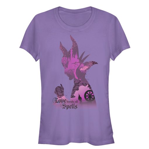 Junior’s Sleeping Beauty Maleficent Love Breaks Spells T-Shirt