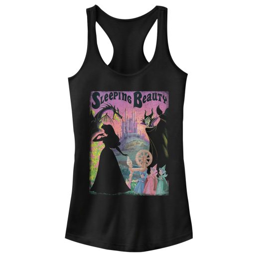 Junior’s Sleeping Beauty Silhouettes Racerback Tank Top