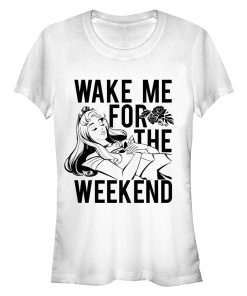 Junior’s Sleeping Beauty Wake Me for Weekend T-Shirt