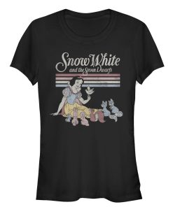 Junior’s Snow White and the Seven Dwarfs Retro Stripe T-Shirt
