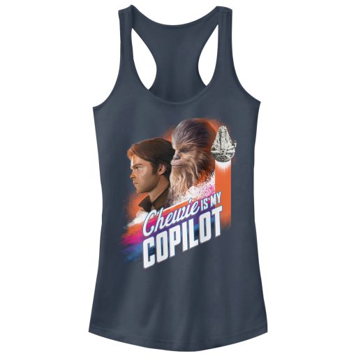 Junior’s Solo A Star Wars Story Chewie is My Copilot Racerback Tank Top