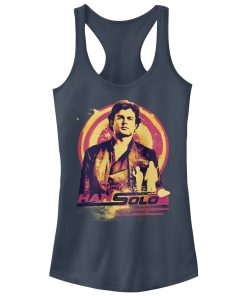 Junior’s Solo A Star Wars Story Han Sunset Racerback Tank Top