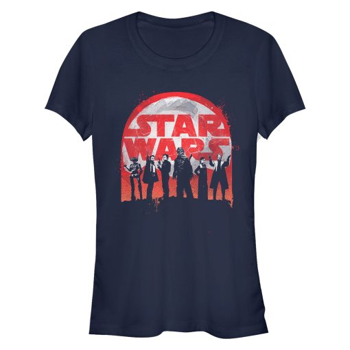 Junior’s Solo A Star Wars Story Logo Character Splatter Print T-Shirt