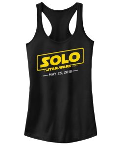 Junior’s Solo A Star Wars Story Logo Scrawl Racerback Tank Top