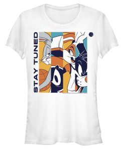 Junior’s Space Jam A New Legacy Stay Tuned Panels T-Shirt