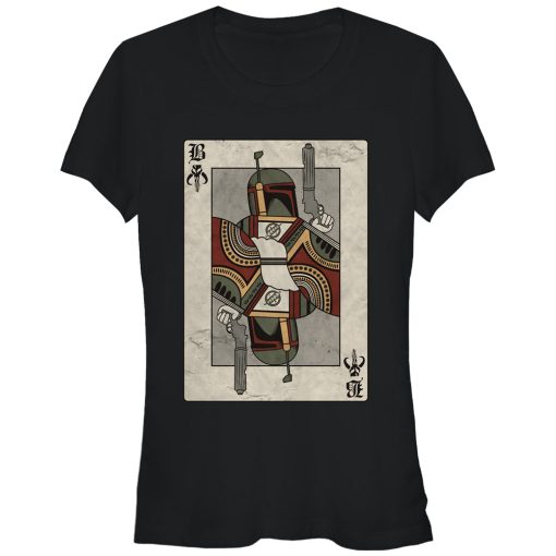 Junior’s Star Wars Boba Fett Playing Card T-Shirt