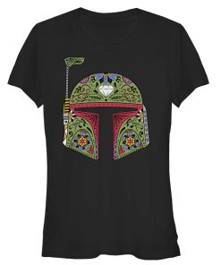 Junior’s Star Wars Boba Fett Sugar Skull T-Shirt