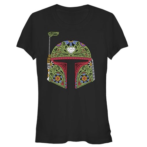 Junior’s Star Wars Boba Fett Sugar Skull T-Shirt