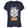 Junior’s Star Wars Cartoon Millennium Falcon T-Shirt
