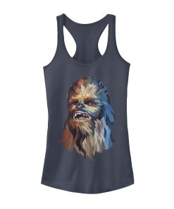 Junior’s Star Wars Chewbacca Art Racerback Tank Top