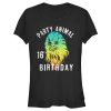 Junior’s Star Wars Chewie Party Animal 16th Birthday Color Portrait T-Shirt