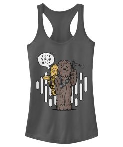 Junior’s Star Wars Chewie and C-3PO Got Your Back Racerback Tank Top