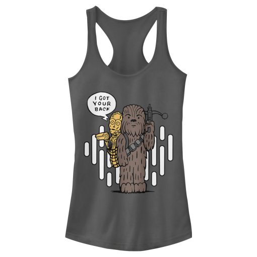 Junior’s Star Wars Chewie and C-3PO Got Your Back Racerback Tank Top