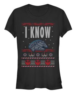 Junior’s Star Wars Christmas I Know Quote T-Shirt