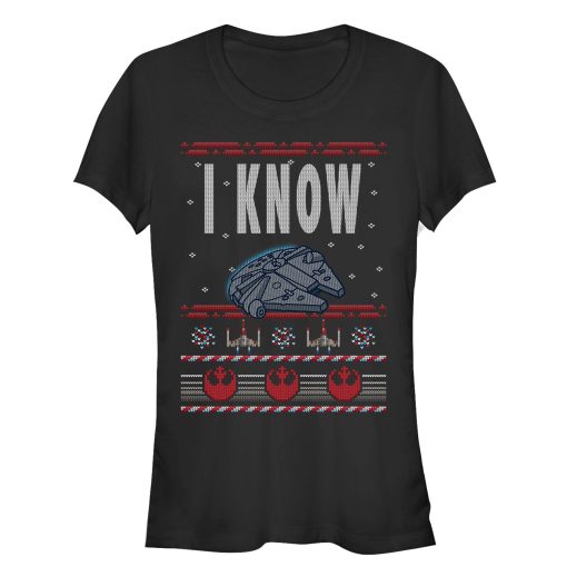 Junior’s Star Wars Christmas I Know Quote T-Shirt