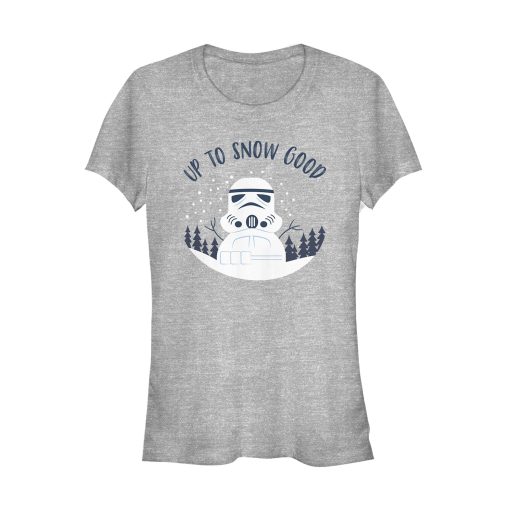 Junior’s Star Wars Christmas Snowman Stormtrooper T-Shirt