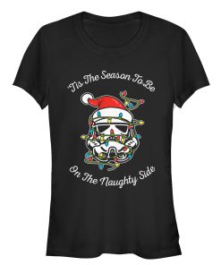 Junior’s Star Wars Christmas Stormtrooper Naughty Side T-Shirt