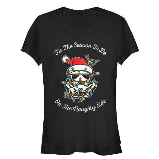 Junior’s Star Wars Christmas Stormtrooper Naughty Side T-Shirt