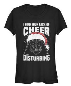 Junior’s Star Wars Christmas Vader Lack of Cheer Disturbing T-Shirt
