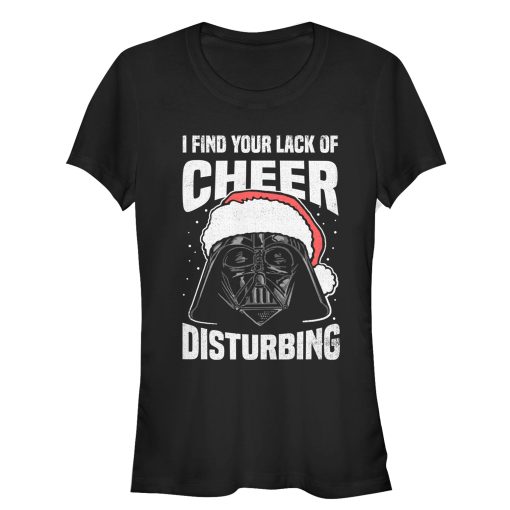 Junior’s Star Wars Christmas Vader Lack of Cheer Disturbing T-Shirt