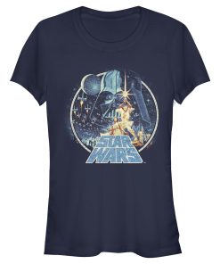 Junior’s Star Wars Classic Scene Circle T-Shirt