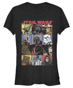 Junior’s Star Wars Comic Strip Cartoon Group T-Shirt