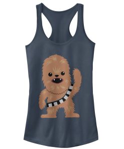 Junior’s Star Wars Cute Chewbacca Cartoon Racerback Tank Top