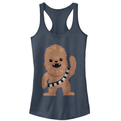 Junior’s Star Wars Cute Chewbacca Cartoon Racerback Tank Top