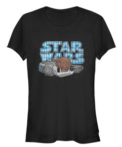 Junior’s Star Wars Cute Chewie Hair Party Cartoon T-Shirt