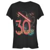 Junior’s Star Wars Darth Vader 30th Birthday Abstract Background T-Shirt
