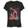 Junior’s Star Wars Darth Vader 40th Birthday Abstract Background T-Shirt