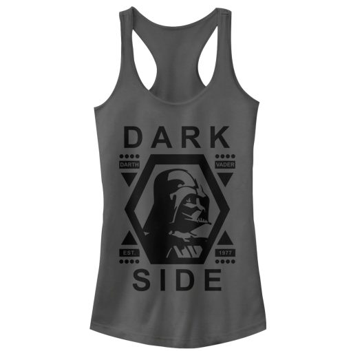 Junior’s Star Wars Darth Vader Hexagon Frame Racerback Tank Top