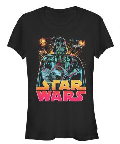 Junior’s Star Wars Darth Vader Ombre Logo T-Shirt