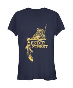 Junior’s Star Wars Ewok Endor Forest Feather T-Shirt