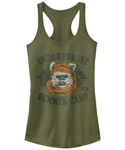 Junior’s Star Wars Ewok Summer Camp Racerback Tank Top
