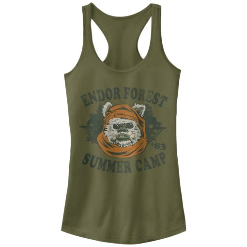 Junior’s Star Wars Ewok Summer Camp Racerback Tank Top