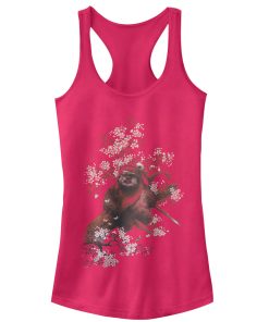 Junior’s Star Wars Ewok in the Flowers Racerback Tank Top