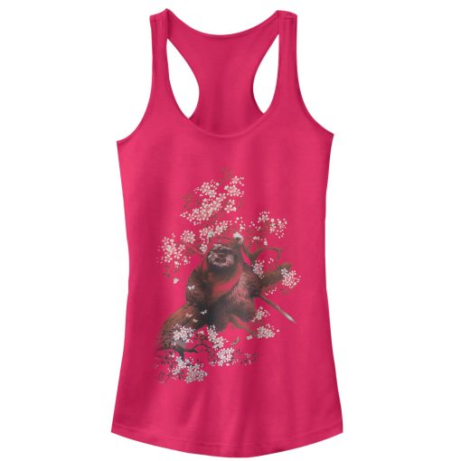 Junior’s Star Wars Ewok in the Flowers Racerback Tank Top