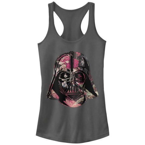 Junior’s Star Wars Floral Print Vader Racerback Tank Top