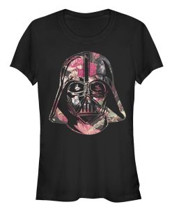 Junior’s Star Wars Floral Print Vader T-Shirt