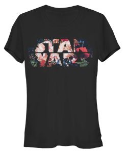 Junior’s Star Wars Flower Logo T-Shirt