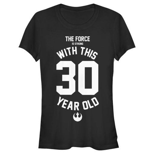 Junior’s Star Wars Force Is Strong With This 30 Year Old Rebel Logo T-Shirt