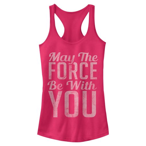 Junior’s Star Wars Force With You Mantra Racerback Tank Top